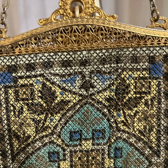 COPY - Ornate Beaded Evening Bag with Gold Frame - Picture 10 of 13